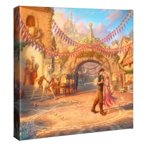 Kinkade Disney Minis: Rapunzel Dancing In The Courtyard