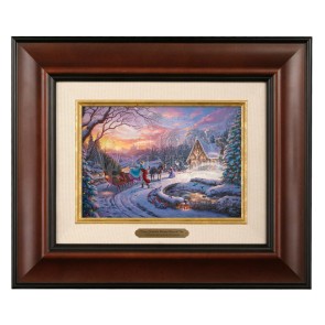 Kinkade Disney Brushworks: Cinderella Bringing Home The Tree (Classic Burl Frame)