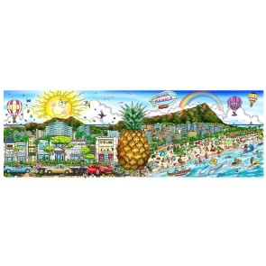 Mahalo in Honolulu by Charles Fazzino (Premiere)