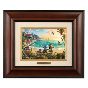 Kinkade Disney Brushworks: Lilo & Stitch (Classic Burl Frame)