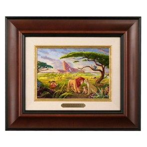 Kinkade Disney Brushworks: The Lion King Remember Who You Are (Classic Burl Frame)