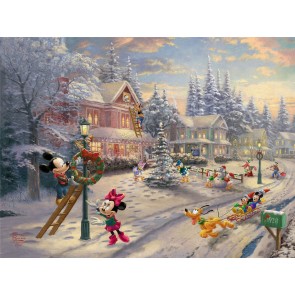 Disney Mickey's Victorian Christmas by Thomas Kinkade Studios