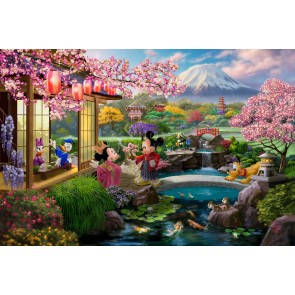 Disney Mickey and Minnie in Japan by Thomas Kinkade Studios
