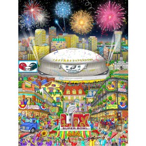 Super Bowl LIX: New Orleans by Charles Fazzino