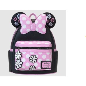 Loungefly Minnie Mouse Floral Rock The Dots Mini Backpack
