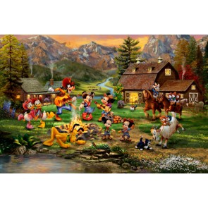 Disney Mickey and Minnie Rocky Mountain Round-Up by Thomas Kinkade Studios