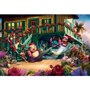 Disney Lilo and Stitch Aloha Christmas by Thomas Kinkade Studios
