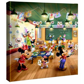 Kinkade Disney Minis: Mickey and Minnie Schoolhouse
