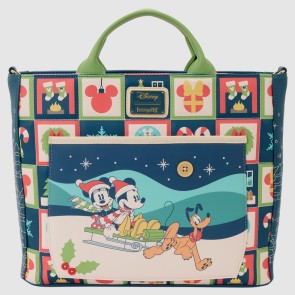 Loungefly Mickey & Friends Holiday Convertible Backpack & Tote Crossbody Bag (WDTB3366)