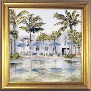 Paradise Framed Canvas Print 8x8" by Ashley Salvatori