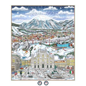 2026 Milano Cortina Olympics by Charles Fazzino (Deluxe)