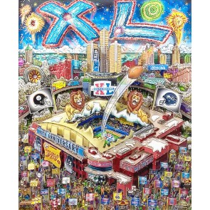 Super Bowl XL: Detroit by Charles Fazzino
