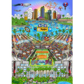 Super Bowl XLIII: Tampa by Charles Fazzino