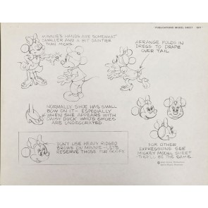 Disney Publication Model Sheet: Minnie Mouse (c)
