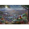 Disney Lady and the Tramp Falling in Love by Thomas Kinkade Studios