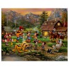 Kinkade 30" x 24" Gallery Wrapped Canvas: Disney Mickey and Minnie Rocky Mountain Roundup