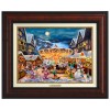 Kinkade Disney Canvas Classics: Mickey and Minnie Christmas Market