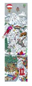 Skiing Austria by Charles Fazzino