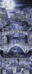 Midnight in Venice by Charles Fazzino (Grey Blue)