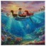 Kinkade Disney Minis: Little Mermaid Falling In Love