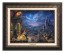 Kinkade Disney Canvas Classics: Beauty and the Beast Dancing In Moonlight (Classic Aged Bronze Frame)