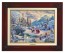 Kinkade Disney Canvas Classics: Beauty and the Beast's Winter Enchantment (Classic Brandy Frame)