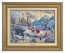 Kinkade Disney Canvas Classics: Beauty and the Beast's Winter Enchantment (Classic Antique Gold Frame)