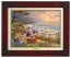 Kinkade Disney Canvas Classics: Donald and Daisy A Duck Day Afternoon (Classic Brandy Frame)
