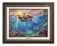 Kinkade Disney Canvas Classics: Little Mermaid Falling In Love (Classic Aged Bronze Frame)