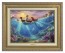 Kinkade Disney Canvas Classics: Little Mermaid Falling In Love (Classic Antique Gold Frame)