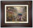 Kinkade Disney Canvas Classics: Mickey and Minnie In Paris (Classic Burl Frame)