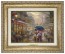 Kinkade Disney Canvas Classics: Mickey and Minnie In Paris (Classic Antique Gold Frame)