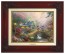 Kinkade Disney Canvas Classics: Mickey and Minnie Sweetheart Bridge (Classic Brandy Frame)