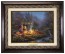 Kinkade Disney Canvas Classics: Mickey and Minnie Sweetheart Campfire (Classic Aged Bronze Frame)