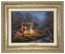 Kinkade Disney Canvas Classics: Mickey and Minnie Sweetheart Campfire (Classic Antique Gold Frame)