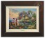 Kinkade Disney Canvas Classics: Mickey and Minnie Sweetheart Cove (Classic Espresso Frame)