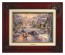 Kinkade Disney Canvas Classics: Mickey and Minnie Sweetheart Holiday (Classic Brandy Frame)