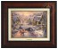 Kinkade Disney Canvas Classics: Mickey and Minnie Sweetheart Holiday (Classic Burl Frame)