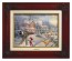 Kinkade Disney Canvas Classics: Mickey's Victorian Christmas (Classic Brandy Frame)