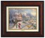 Kinkade Disney Canvas Classics: Mickey's Victorian Christmas (Classic Burl Frame)