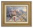 Kinkade Disney Canvas Classics: Mickey's Victorian Christmas (Classic Antique Gold Frame)