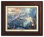 Kinkade Disney Canvas Classics: Tinker Bell and Peter Pan Fly to Neverland (Classic Burl Frame)