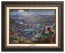 Kinkade Disney Canvas Classics: Lady and the Tramp Falling In Love (Classic Aged Bronze Frame)