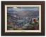 Kinkade Disney Canvas Classics: Lady and the Tramp Falling In Love (Classic Espresso Frame)