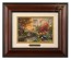 Kinkade Disney Brushworks: Mickey and Minnie Sweetheart Central Park (Classic Burl Frame)
