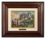 Kinkade Disney Brushworks: Mickey and Minnie Sweetheart Cove (Classic Burl Frame)