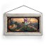 Kinkade Disney Stained Glass Art: Aladdin (Whitewash Frame)
