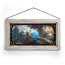 Kinkade Disney Stained Glass Art: Cinderella Wishes Upon a Dream (Whitewash Frame)