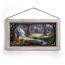 Kinkade Disney Stained Glass Art: Snow White Discovers the Cottage (Whitewash Frame)