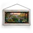 Kinkade Disney Stained Glass Art: 101 Dalmatians (Whitewash Frame)
